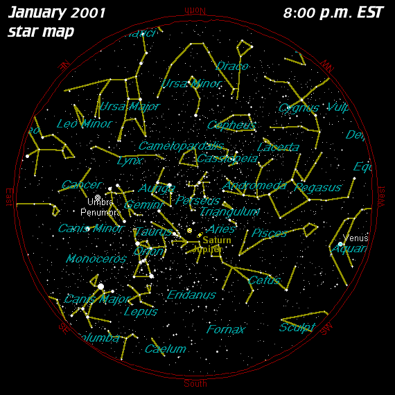 January Star Map