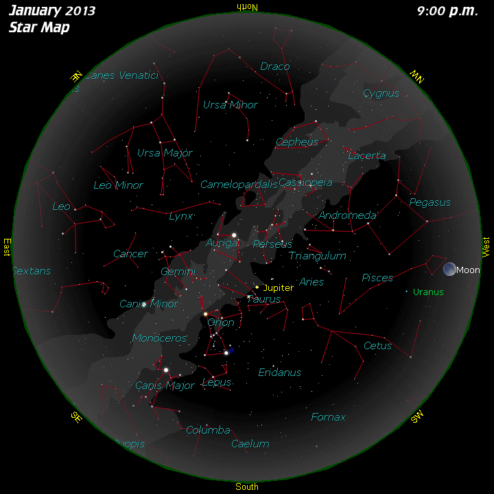 [January Star Map]