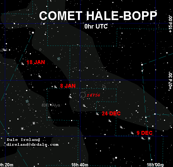 Comet Hale-Bopp finder chart