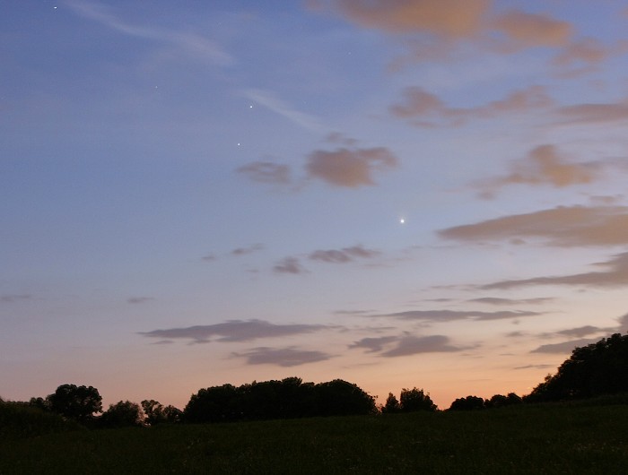 [Venus, Mars, and Saturn in Conjunction]