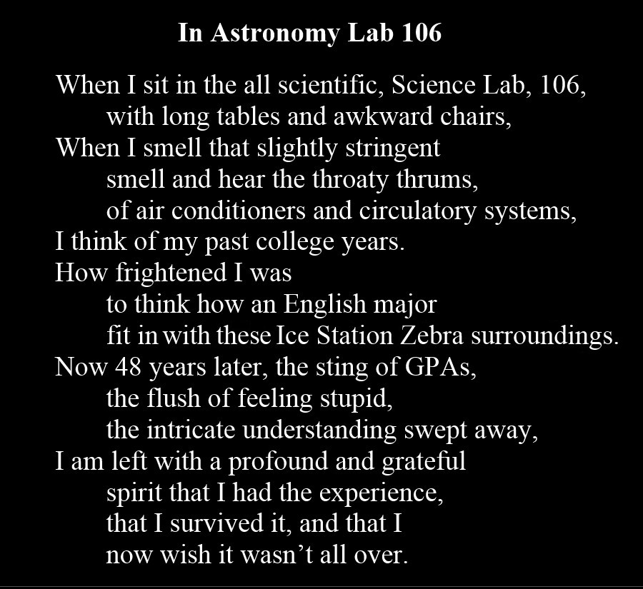 [In Astronomy Lab 106]