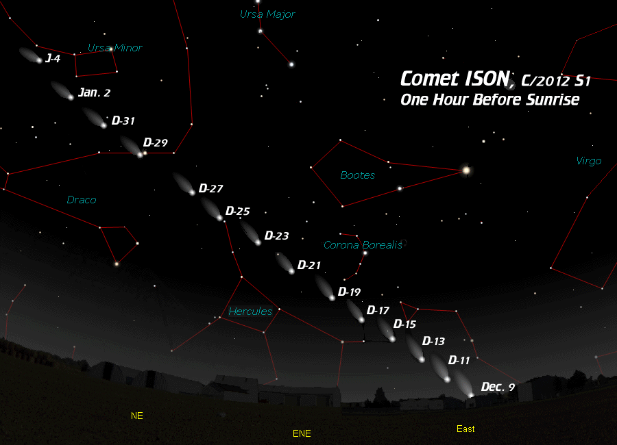[Comet ISON in the morning]