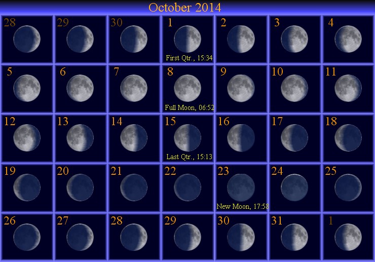 NASA Moon Calendar October 2014 Pics about space