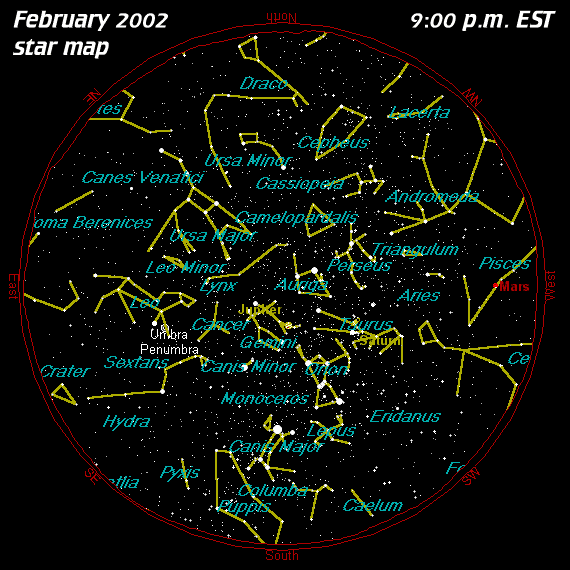 February Star Map