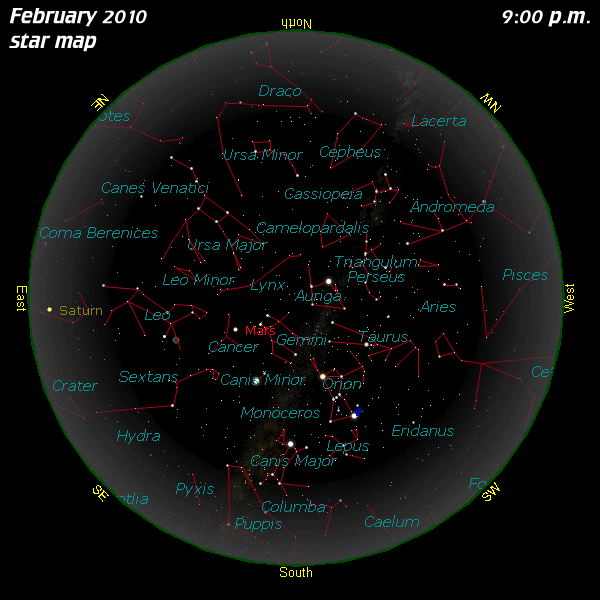 [February Star Map]