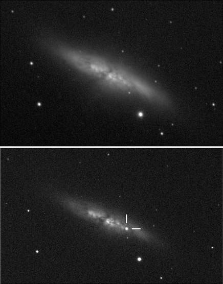 [Discovery Image of SN 2014J]