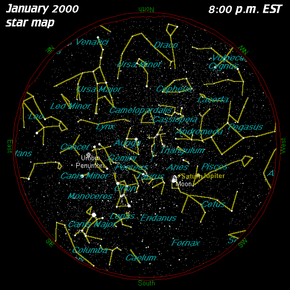 January Star Map