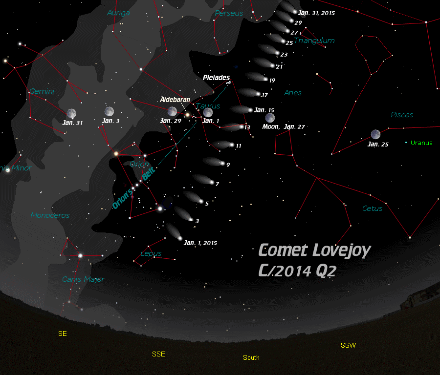 [Comet Lovejoy Map]
