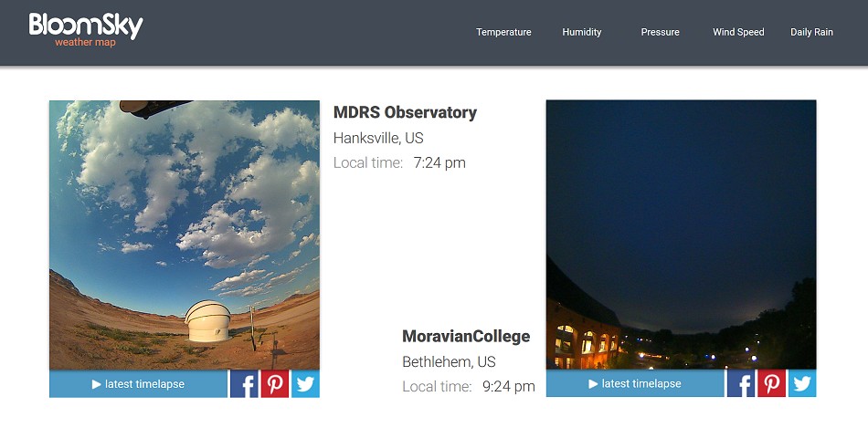 [Moravian's Two BloomSky Weather Stations]
