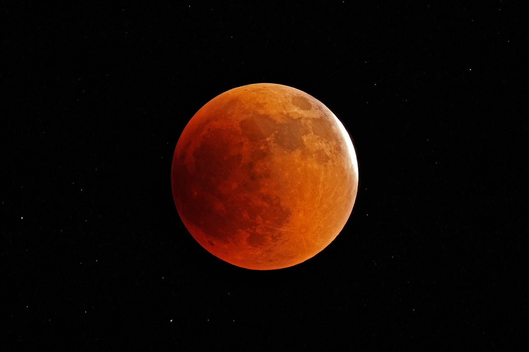 [May 2022 Lunar Eclipse Near Totality]