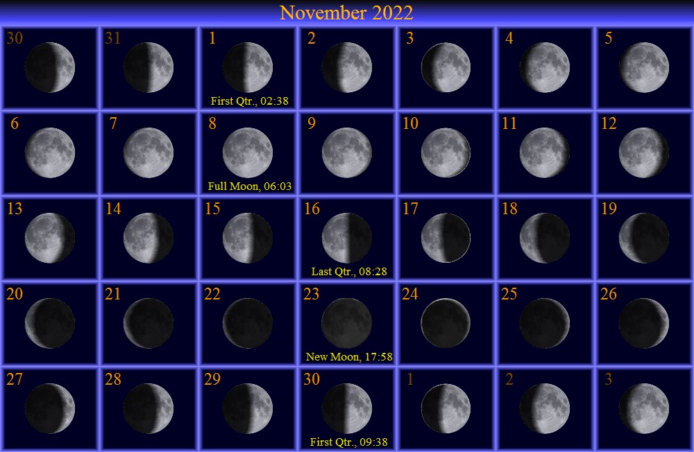[November Moon Phase Calendar]