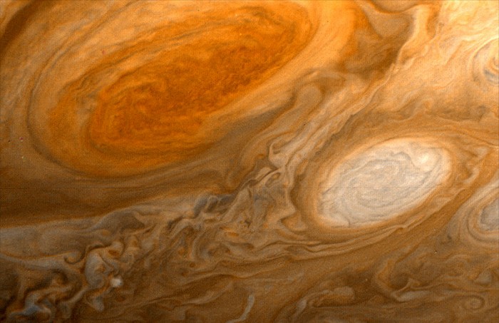 [Close-up of the Great Red Spot]