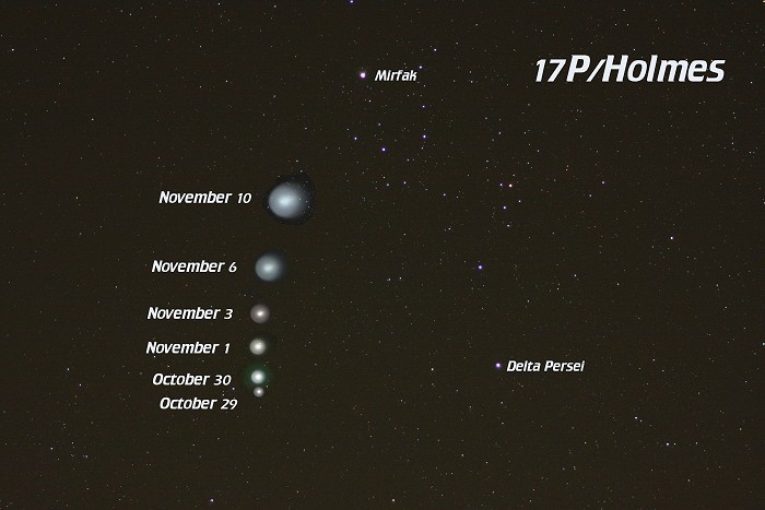 [Comet Holmes composite wide field]